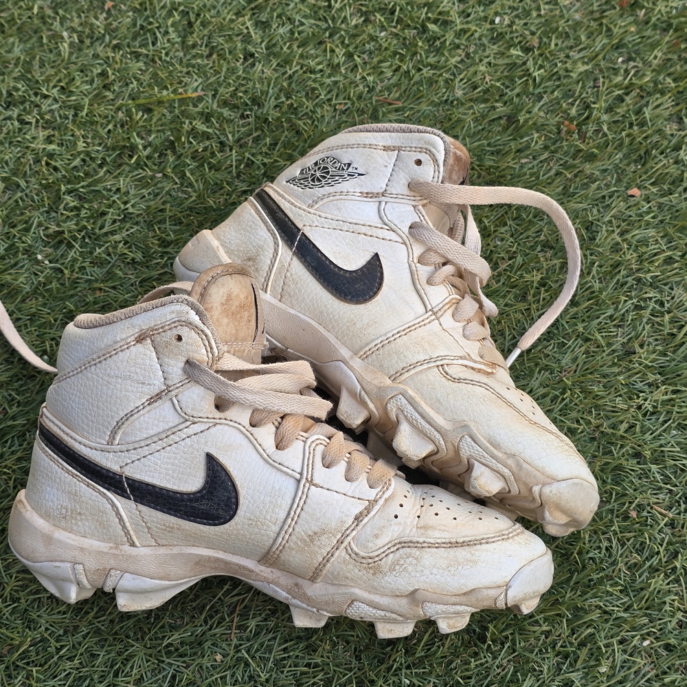 Nike Cream and Black High-Top Sneakers